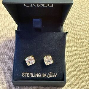 Gold and Silver Stud Earrings